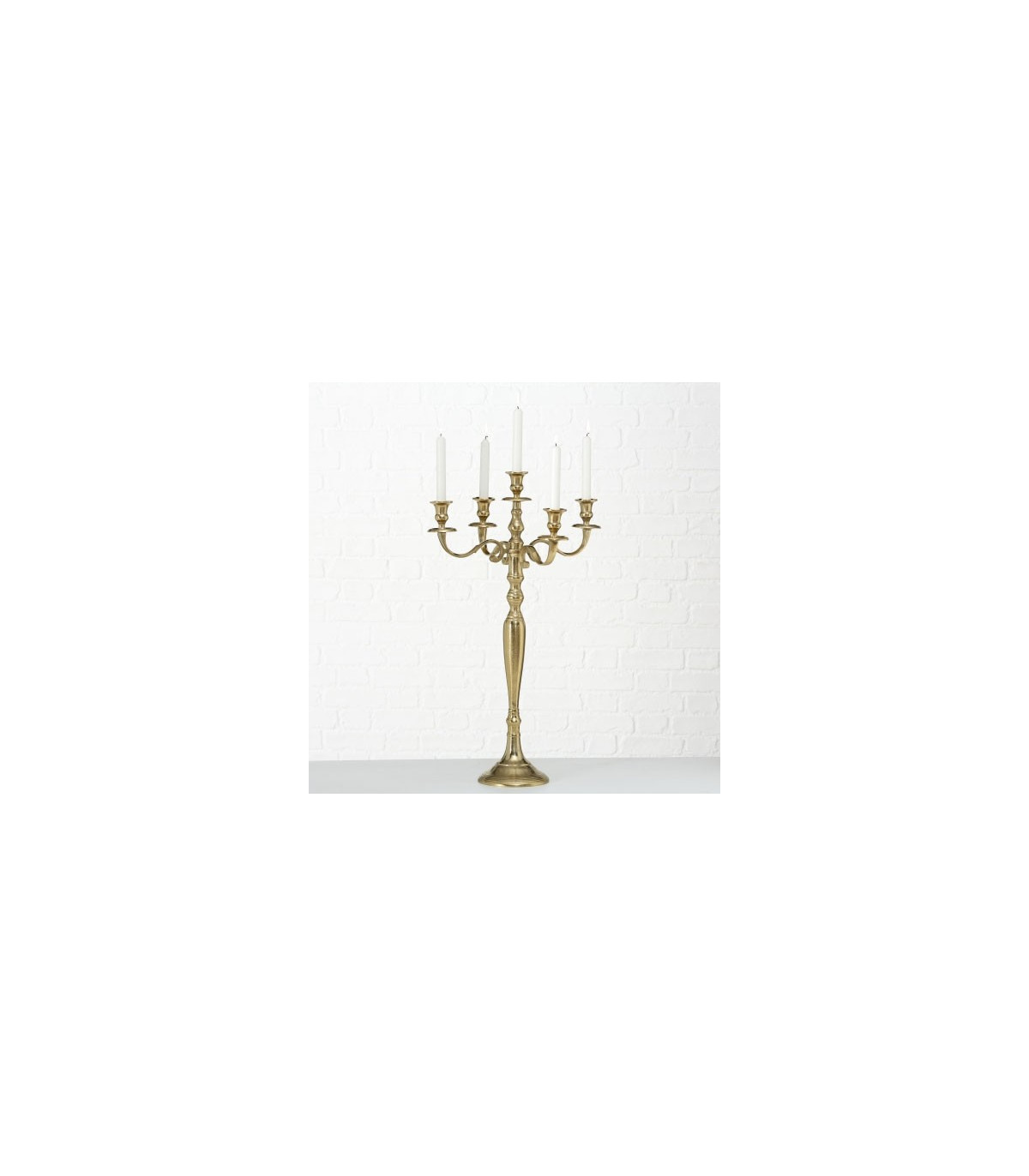 Ménorah (chandelier à 7 Branches) En Laiton Doré - Hauteur 11 Cm - Pour Bougies Jusqu'à 1 Cm De Diamètre - 3