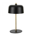 Lamp Umbrella Black and Gold Metal