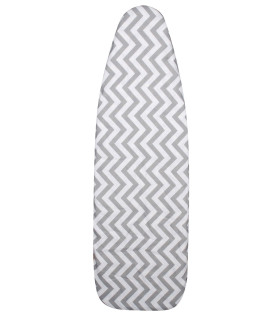 Housse de Repassage Bleue Fleurie 100% Coton avec Rembourrage Mousse