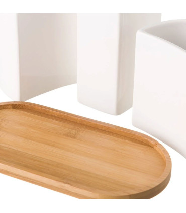 Set Salle De Bain Céramique KADAX - Distributeur Savon, Verre, Porte-Savon & Brosse WC (Anthracite)