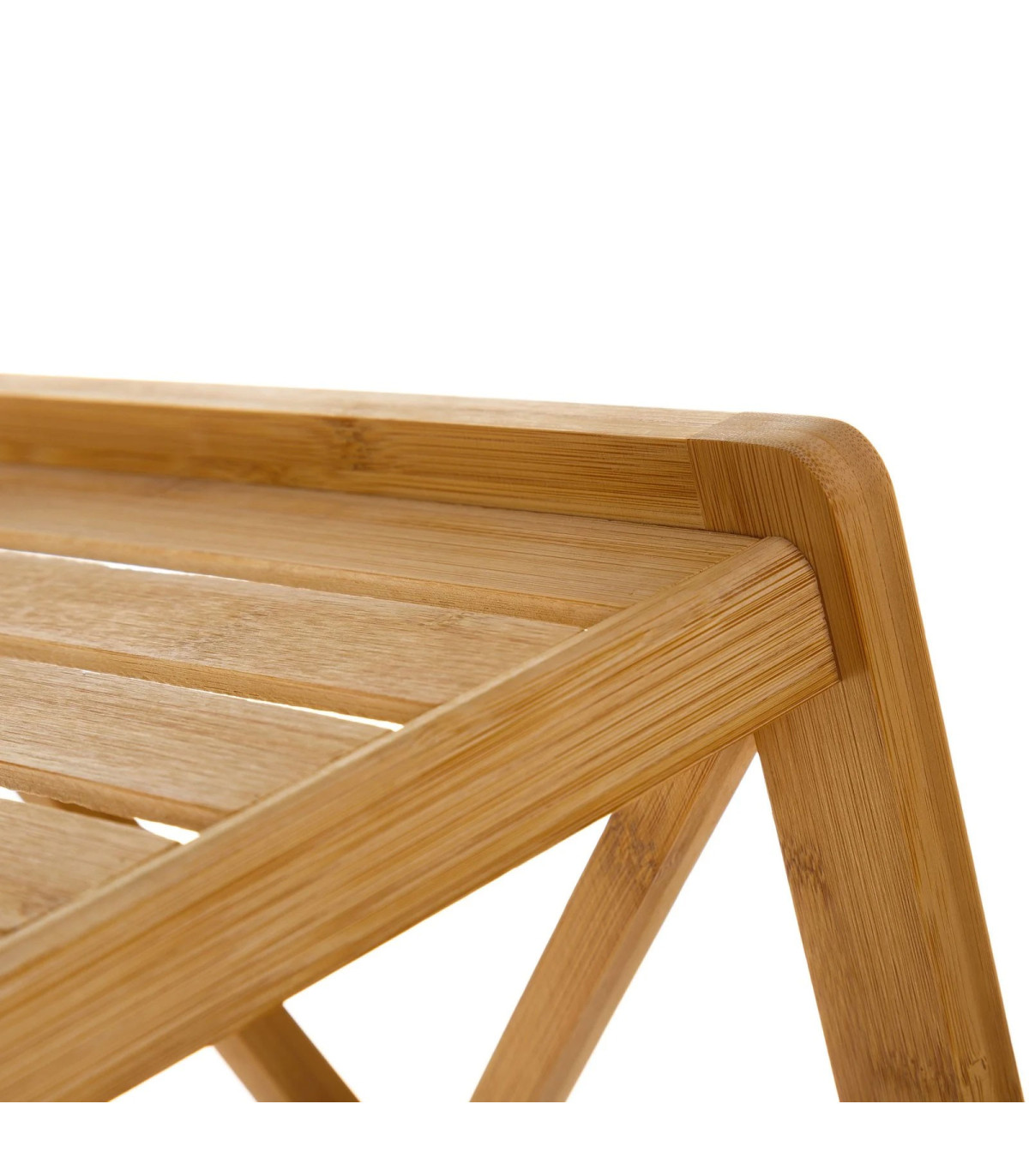 Plateau De Rangement Bambou Zeller 40x15x3 Cm - Étagère Salle De Bain Et Bureau Naturel