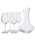 Set de 4 Verres à Vin + Carafe Décanteur Vin
