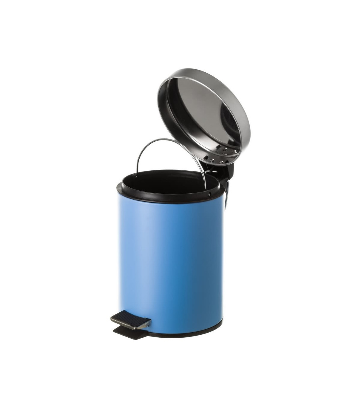 MSV Poubelle à Pédale 3 Litres Bleu Pastel - Design Moderne Pour Salle De Bain Et Cuisine