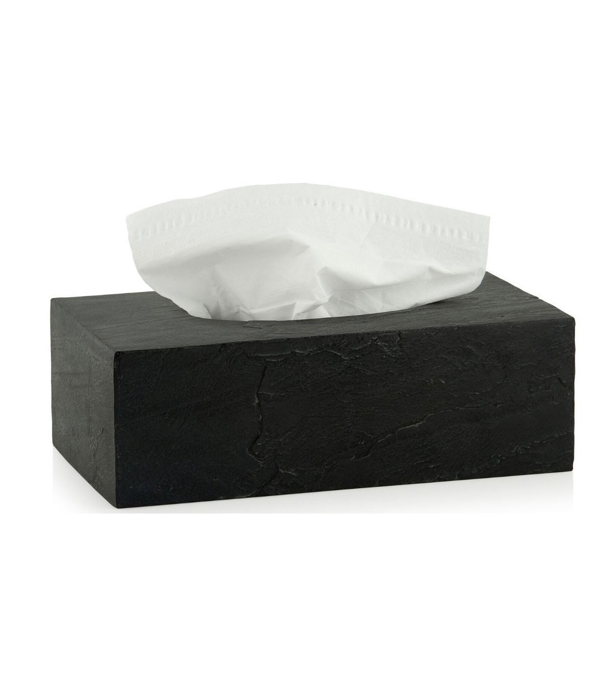 Boîte à Mouchoirs Five Naturéo Avec Couvercle - Noir | Polypropylène | 13x26x8.8cm