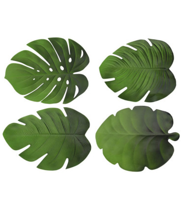 Set de Table en Vinyle Vert Feuille - Set de 2