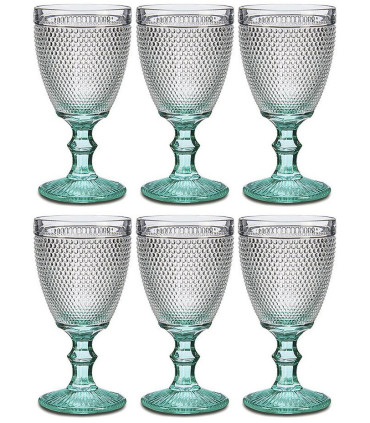 Set of 6 Wine Glasses Points