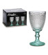 Set de 6 Verres à Vin Pieds Anthracite Points - 33cl