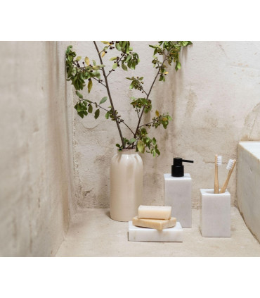 Toothbrush Holder White Polyresine