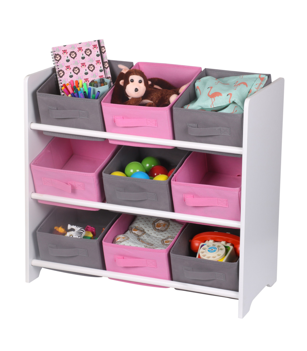 Panier De Rangement Cœur Rose Clastyle - 40x30x30 Cm, Idéal Pour Jouets Et Vêtements D'enfant