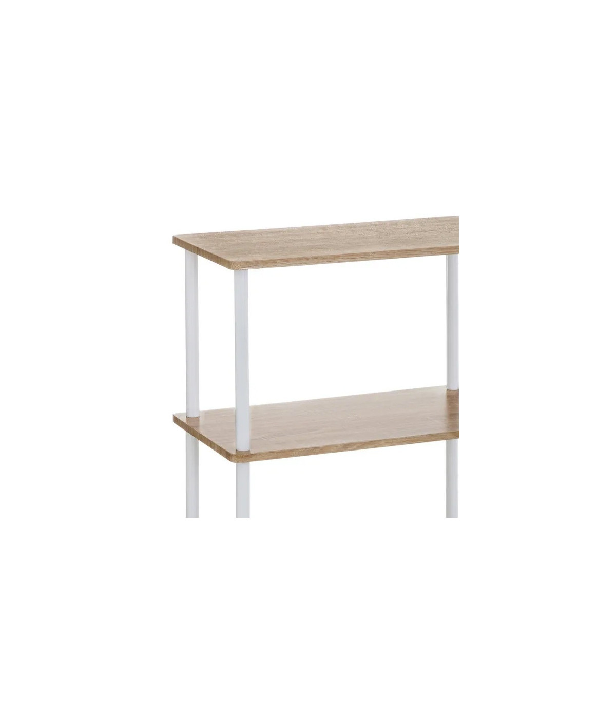 Etagère murale en métal Zwart avec 3 étagères en bois - Diagonale Etagère murale en métal Zwart avec 3 étagères en bois - Diagonale
