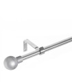 Tringle à Rideaux Extensible Métal Argenté Boules - 122cm à 211cm