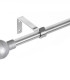 Tringle à Rideaux Extensible Métal Argenté Boules ABS - 122 à 211cm