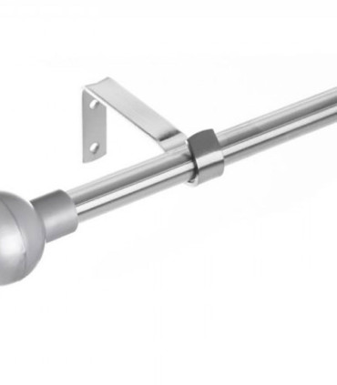 Curtain Rod Silver Metal - 122 to 211cm