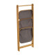 Bathroom Shelf Bamboo and Grey Tissue