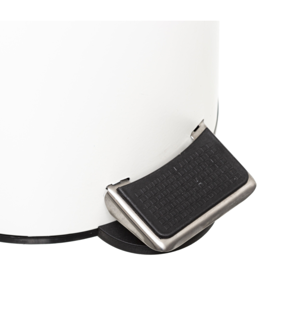 Poubelle Salle De Bain Métal Blanc 3L - FIVE Simply Smart - Pédale, Seau Amovible