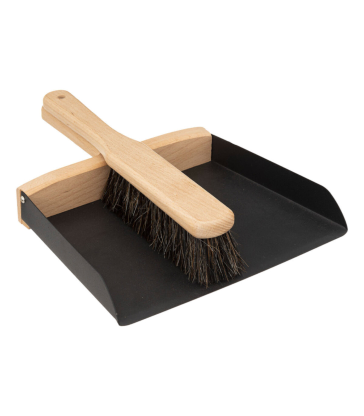 ToolSpace Set Pelle Et Balayette Métal - Pelle Galvanisée Et Balai En Bois Avec Fibres Synthétiques