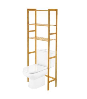 Étagère contour WC en bambou 60x25x161cm