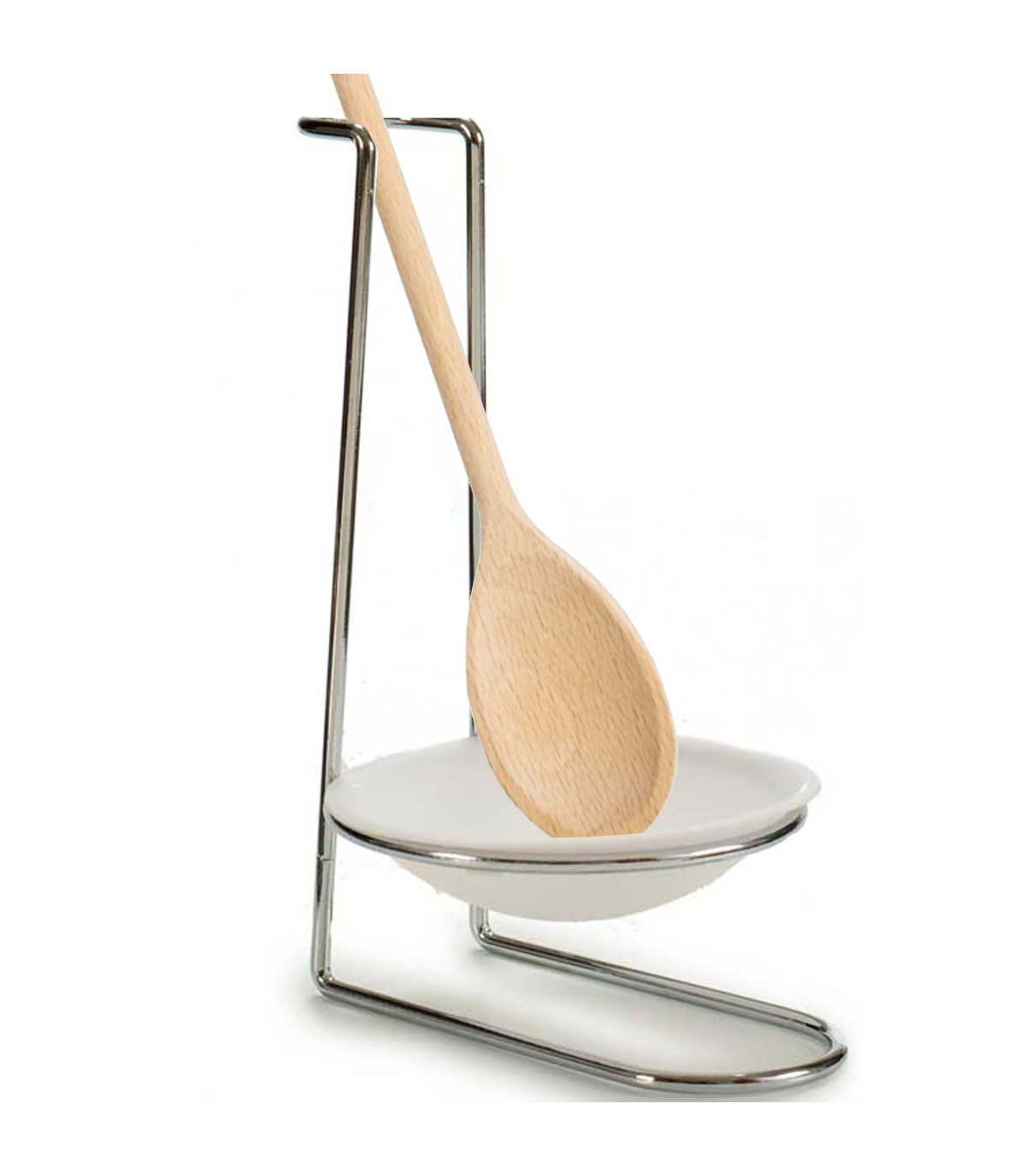 Repose Cuillère En Céramique Avec Motif Poules - Ustensile De Cuisine Pratique 23cm