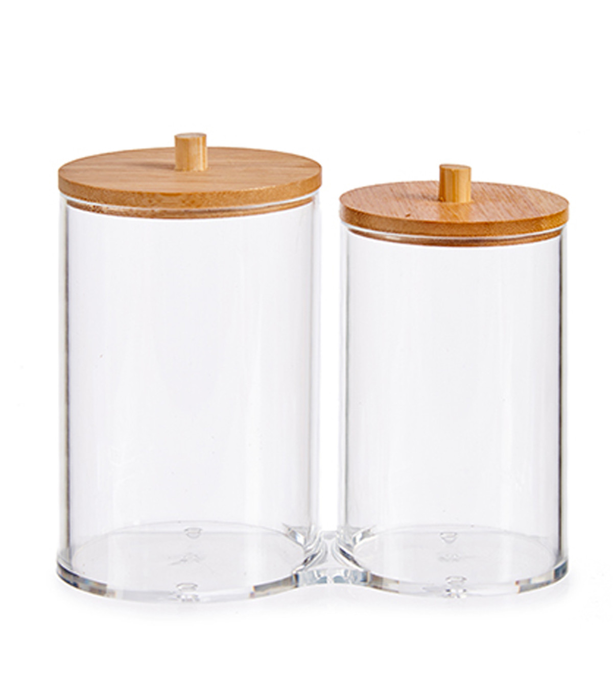 Distributeur de coton avec couvercle, plastique, rangement pour coton, salle de bain et vanité