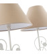Set de 2 lampes à poser en métal et abat-jours blanc et beige
