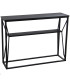 Console en métal noir et bois 100x30x75.5cm
