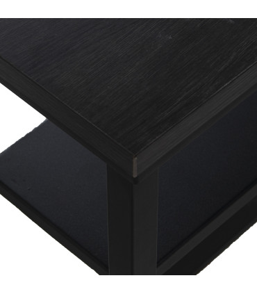 Console en métal noir et bois 100x30x75.5cm