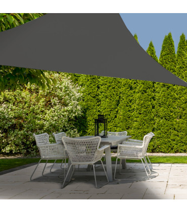 Toile ombrage voile triangulaire rouge tuile 300x300x300cm