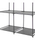 Étagère en métal et toile plastique noir 4 casiers