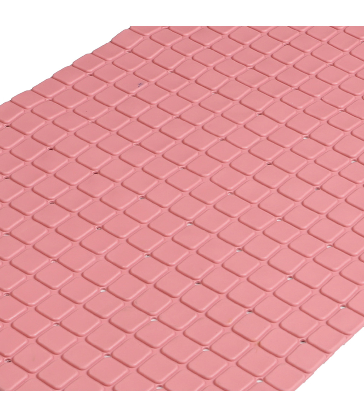 Tapis De Douche Antidérapant Cœur Rose - 80x80 Cm En PVC Doux Type Luffa - Avec Trous De Drainage Et Séchage Rapide