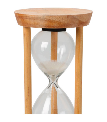 Sablier en bois et verre 8x8x16cm