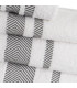 Serviette de toilette 100% coton blanc et gris 50x100cm
