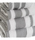 Serviette de toilette 100% coton blanc et gris 50x100cm