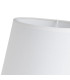 Lampe à poser céramique grise et abat jour blanc 18x18x26cm