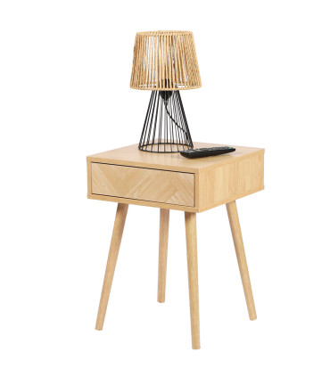 Table de chevet bois 1 tiroir 40x40x55cm