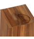 Rangement stock rouleaux papier toilette en acacia 14x14x33cm