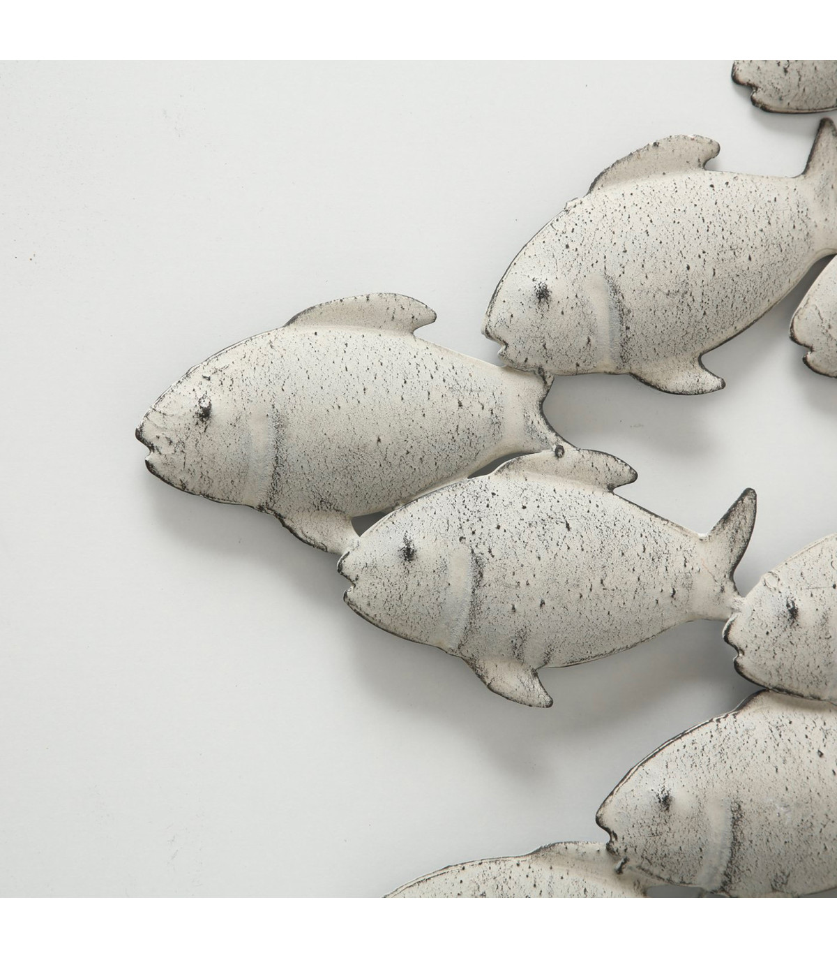 Déco Murale Poisson En Métal - Lot De 2 Sculptures Colorées (30x17,5cm) - Thème Océan, Accroche Facile - Pour Salon, Chambre, Jardin, Cuisine - 12