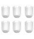 Set de 6 gobelets à eau en verre strié 27cl