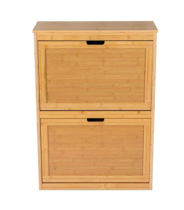 Meuble à chaussures bois 2 placards 63x42x81cm