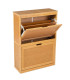Meuble à chaussures bois 2 placards 63x42x81cm