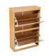 Meuble à chaussures bois 2 placards 63x42x81cm