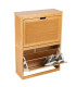 Meuble à chaussures bois 2 placards 63x42x81cm