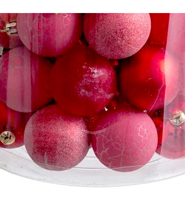 Set de 40 boules de Noël rouge