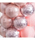 Set de 40 boules de Noël rose 6cm