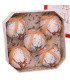 Coffret de 5 boules de Noël rétro cerf - 7.5cm