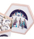 Coffret de 14 boules de Noël rétro rois mages 7.5cm