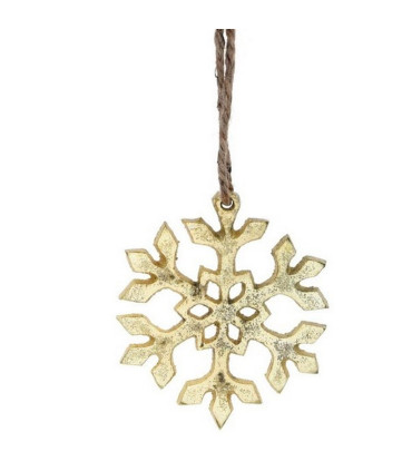 Set de 6 décorations de Noël en aluminium doré