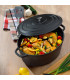 Cocotte en fonte émaillée noire ovale avec couvercle 6,5L