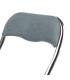 Chair foldable grey velvet and black metal- 44x48.5x79cm