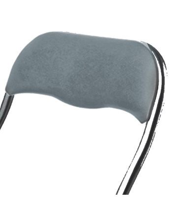 Chair foldable grey velvet and black metal- 44x48.5x79cm