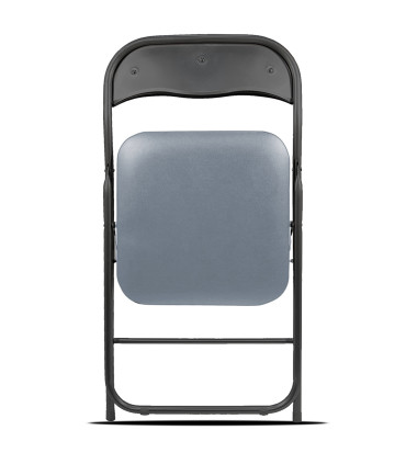 Chair foldable grey velvet and black metal- 44x48.5x79cm